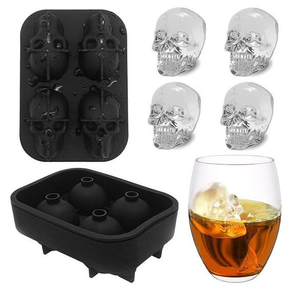 Halloween 3D Skull Ice Tray