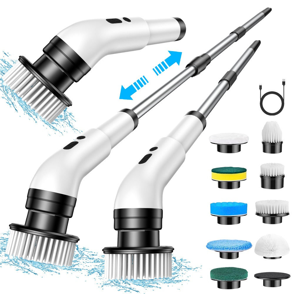 Cordless Electric Spin Scrubber with 9 Brush Heads